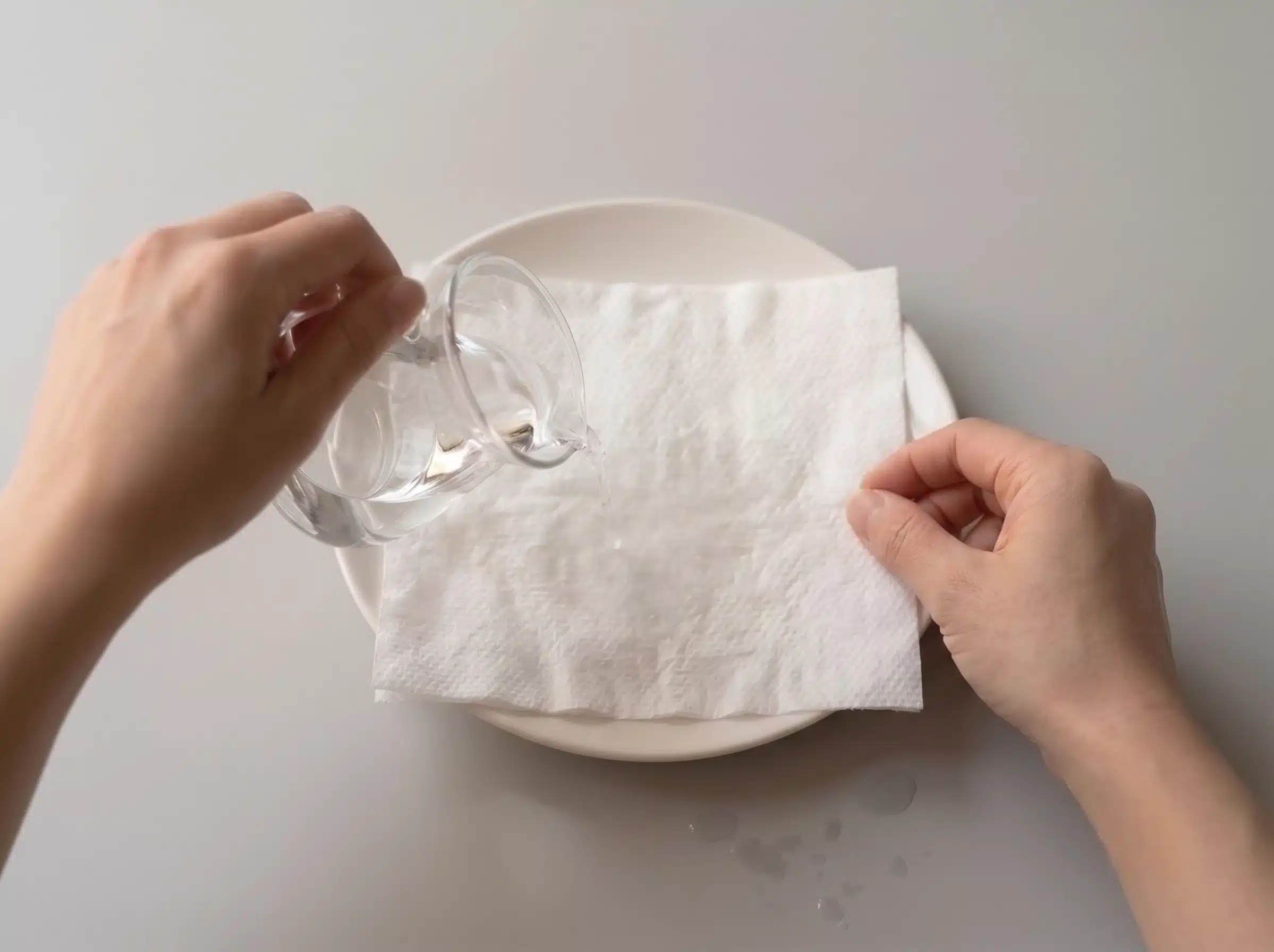 Graines sur un essuie-tout humide à l'intérieur d'un sac