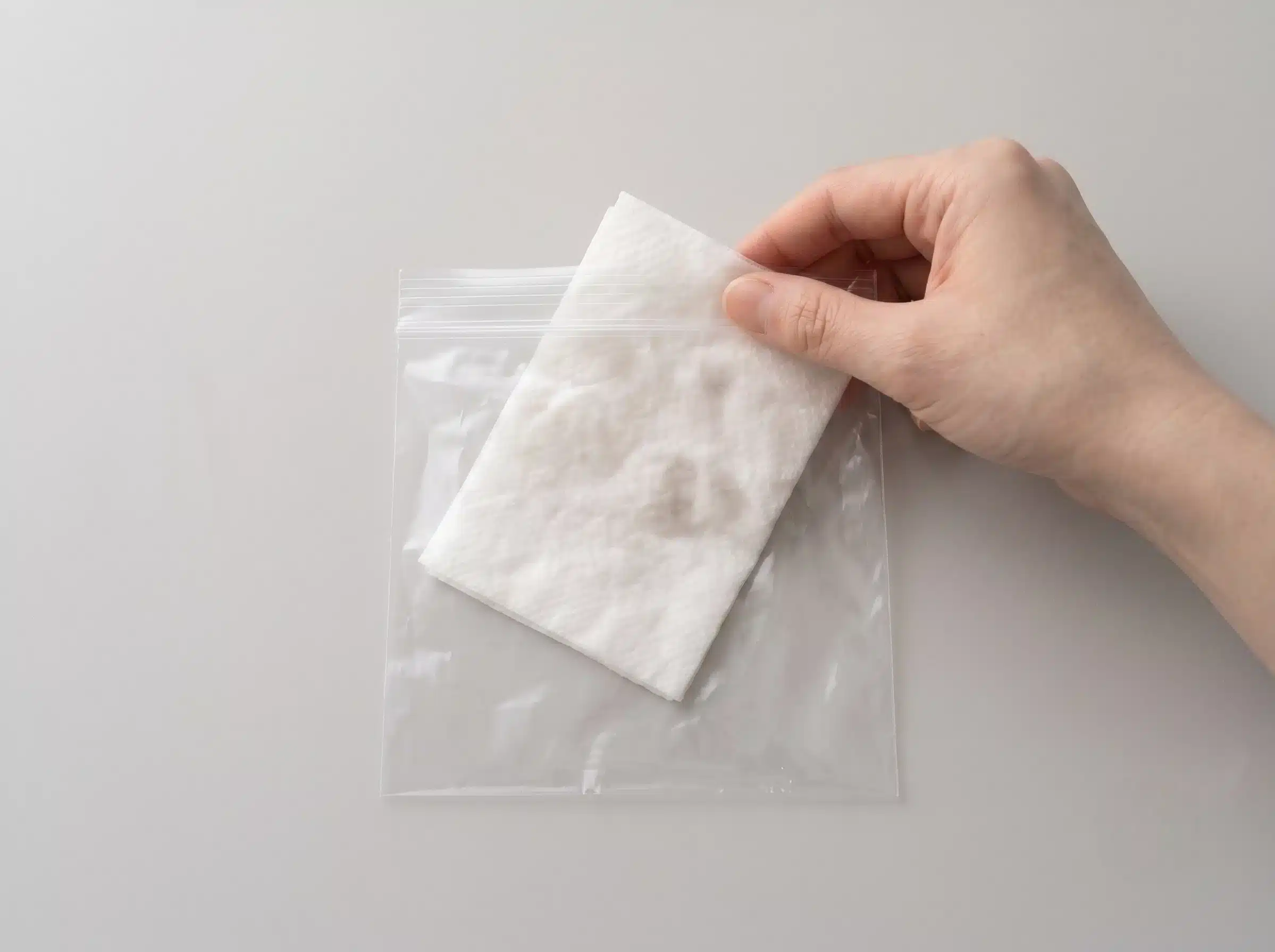 Sac fermé conservé dans un endroit chaud et sombre