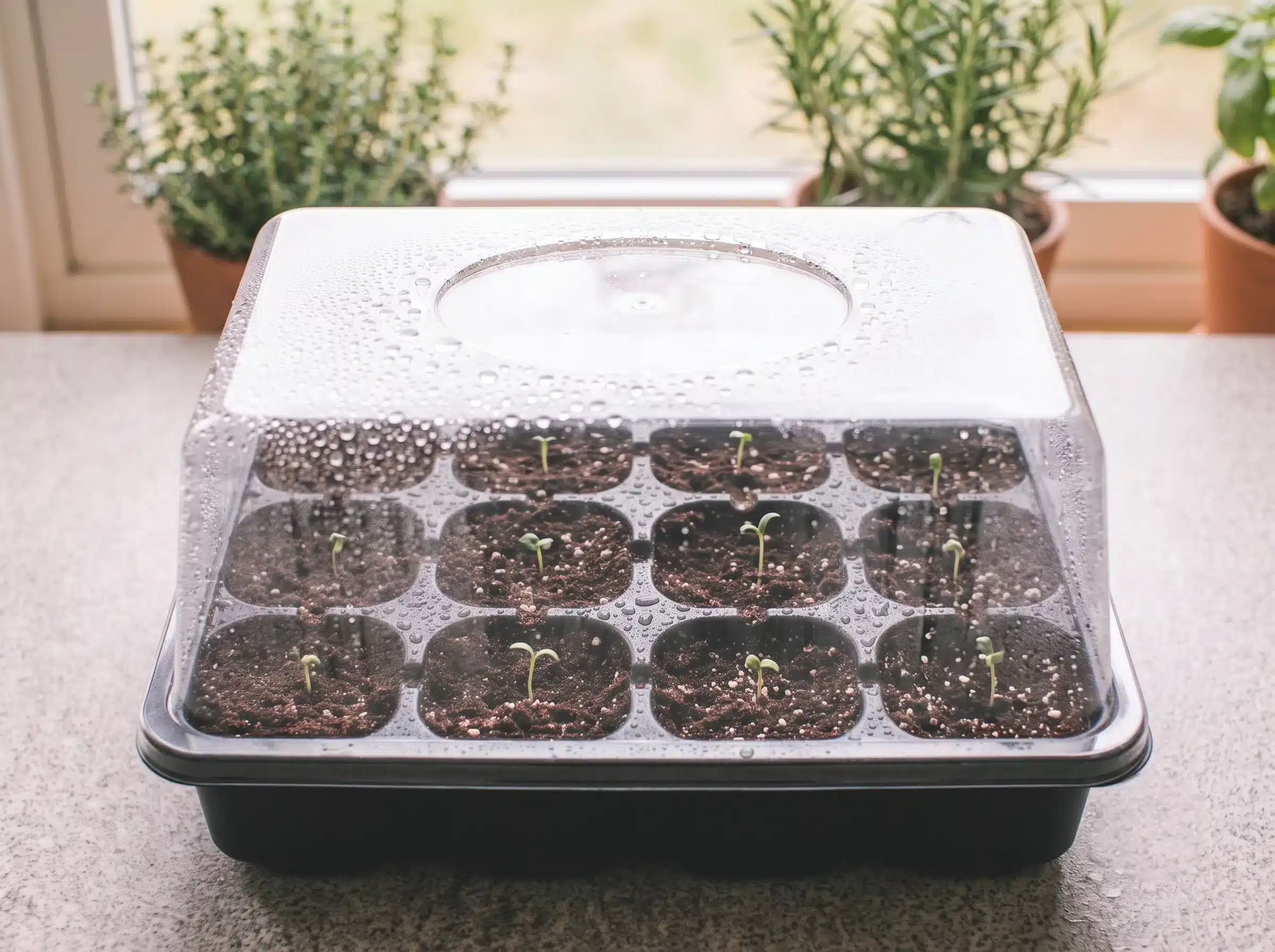 Plantule laissée intacte pendant son émergence