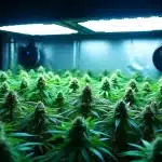 Croissance intérieure de Blue Dream Auto sous LED à spectre complet.
