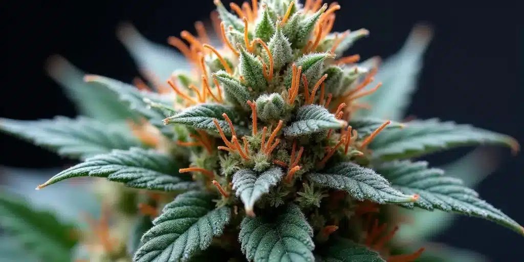 Les trichomes de Blue Dream Auto en floraison.