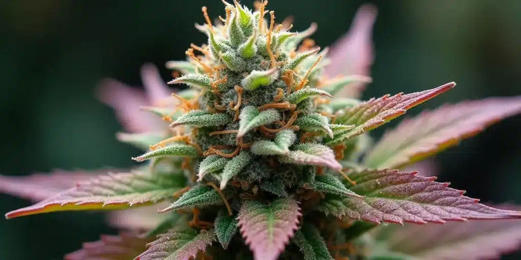 Une tête de Bruce Banner Auto couverte de trichomes.