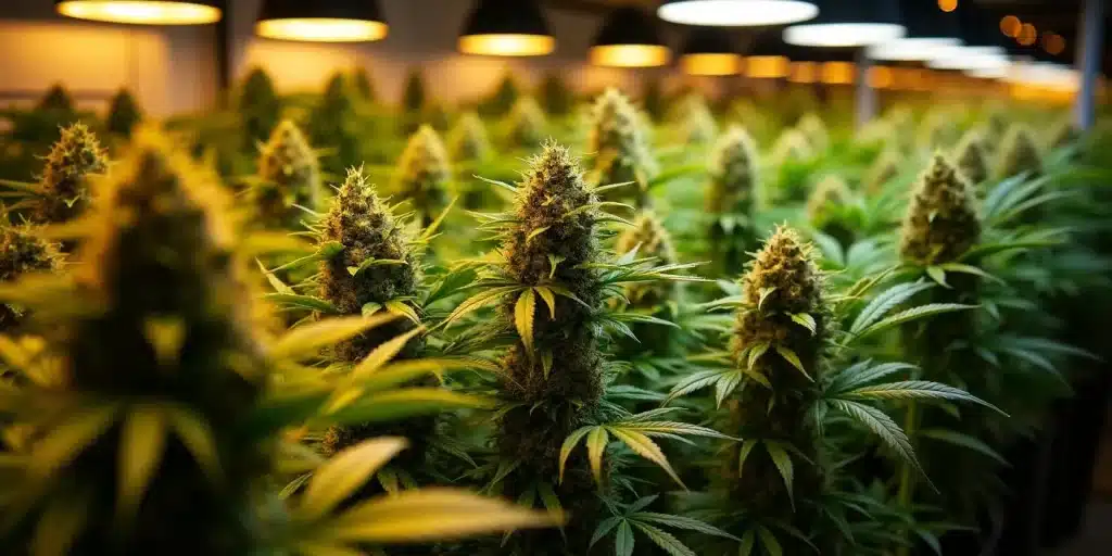 Culture indoor de GG x Girl Scout Cookies avec lampes LED.