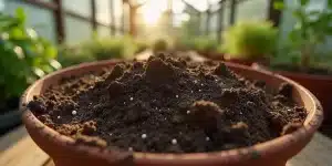 Pot rempli du meilleur terreau pour autofloraison enrichi en nutriments essentiels.