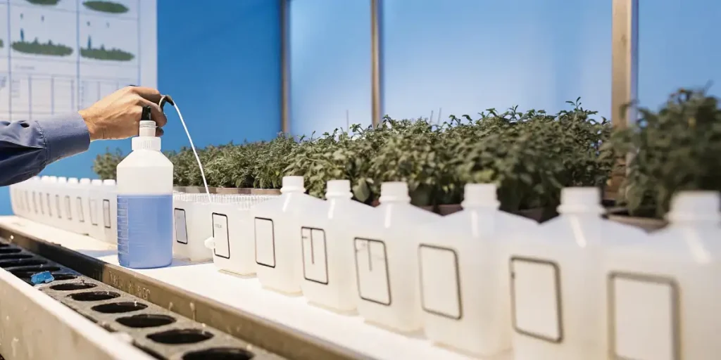 Système de gestion des nutriments pour plantes de cannabis en laboratoire