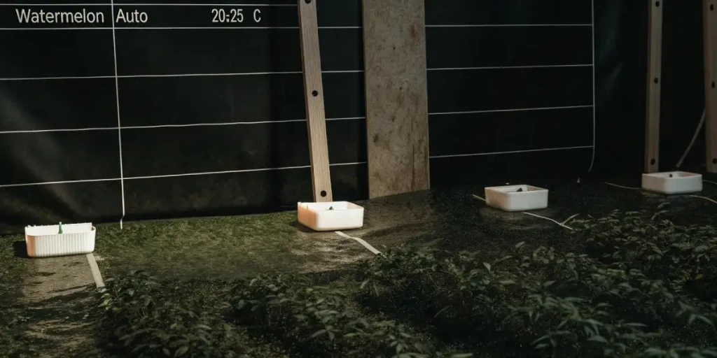 gros plan d’un bourgeon de cannabis violet avec pistils orange sous le ciel bleu