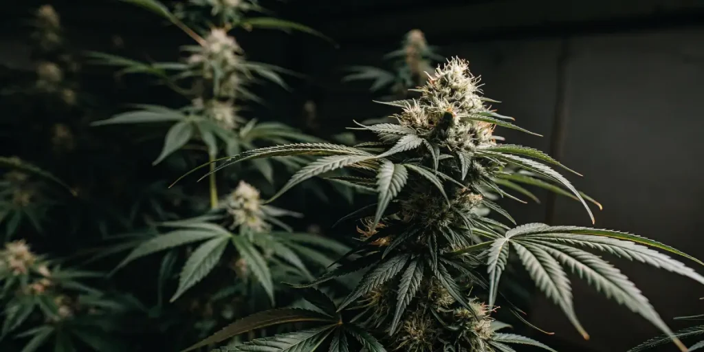 Plantation de cannabis en intérieur dans une tente de culture