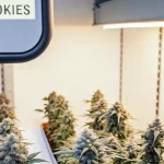 Plantes de cannabis "Animal Cookies" dans une salle de culture intérieure.