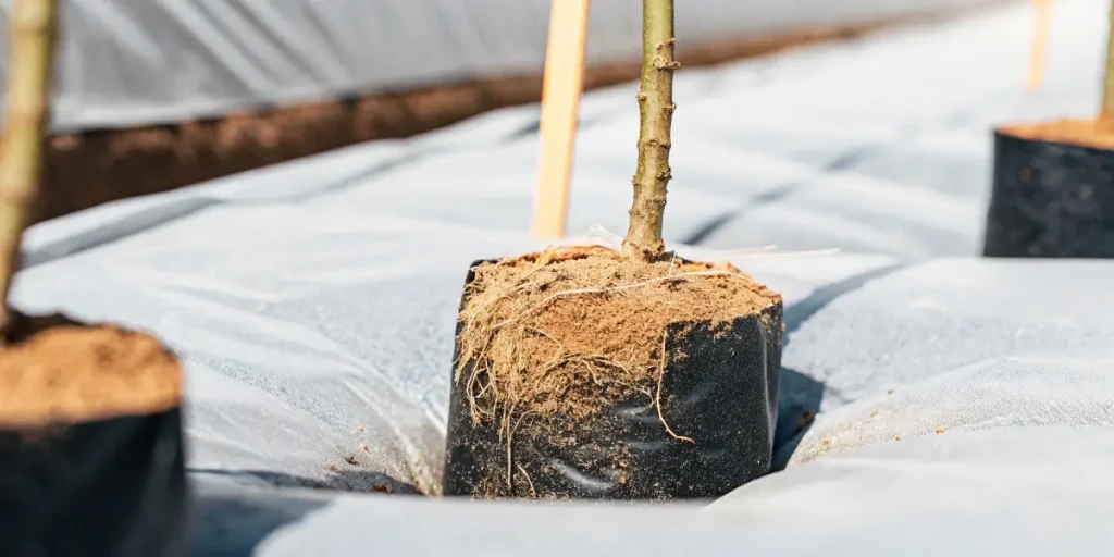 Racines de cannabis visibles dans un pot de culture, absorbant les nutriments essentiels du sol en environnement contrôlé.