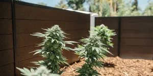 Manucure manuelle de cannabis lors de la récolte avant le séchage
