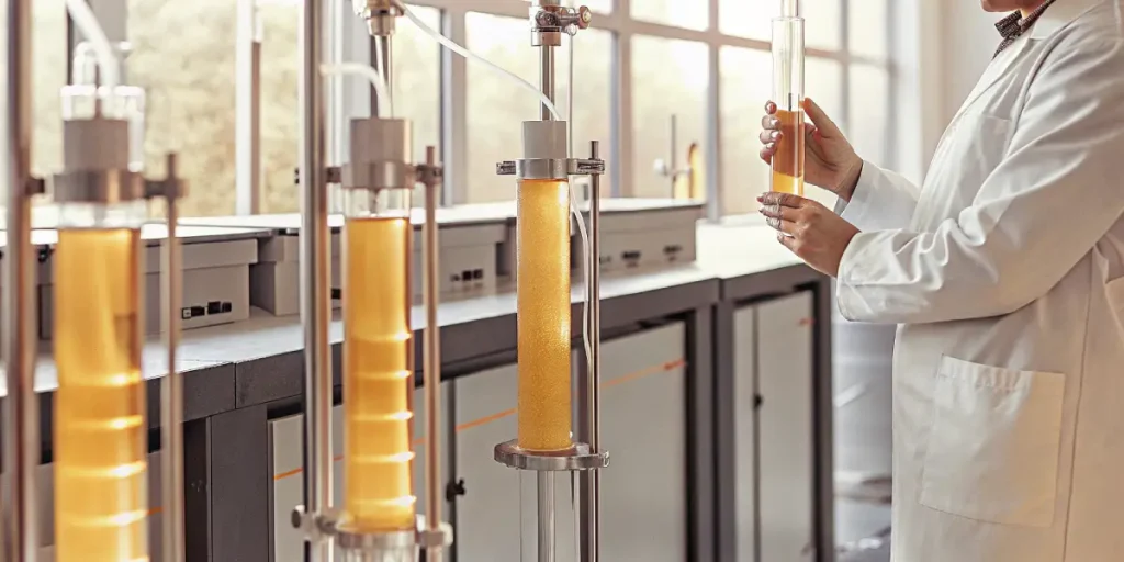 Équipement de laboratoire utilisé pour l’extraction et l’analyse de cannabis.