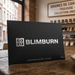 Emballage Blimburn de graines de cannabis dans une boutique inspirée de Toulouse.